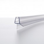  #1278 Duschdichtleiste für gebogene Gläser mit Radius 500-550mm, für 6+8mm Gläser 1Meter,transparent